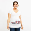 It's Twins Pregnancy T-Shirt | Maternity Tops | Plus-Size Short Sleeve Cartoon Print Announcement Tee for Pregnant Women