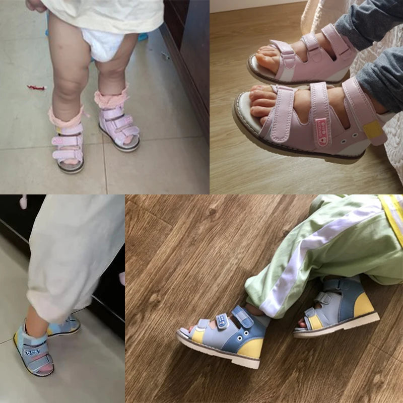 Ortoluckland Toddler Girls’ Sandals – New Children Orthopedic Flatfeet Shoes, Summer Boys’ Arch Support Footwear, Size 20 to 33