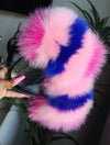 Women’s Real Fox Fur Slide Slippers – Fluffy Plush Furry Sandals with Non-Slip EVA Sole for Indoor & Outdoor Wear