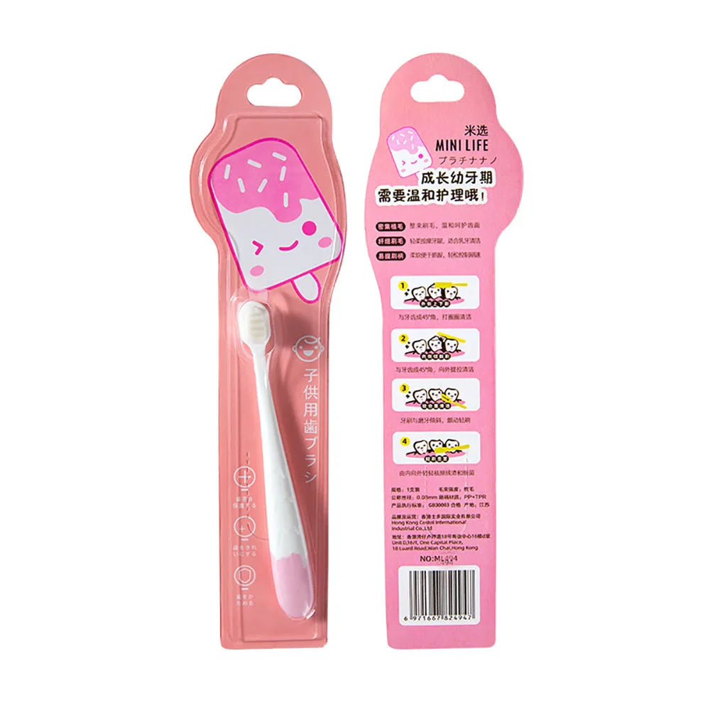 Toothbrush for Kids Colorful Lovely Cartoon Modeling, Soft Bristles Children’s Toothbrush with Cartoon Handle, Tongue Scraper Coating