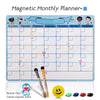 A3 Magnetic Weekly & Monthly Planner Whiteboard - Flexible Fridge Message & Drawing Board (11.7 x 16.5 in / 29.7 x 42 cm)