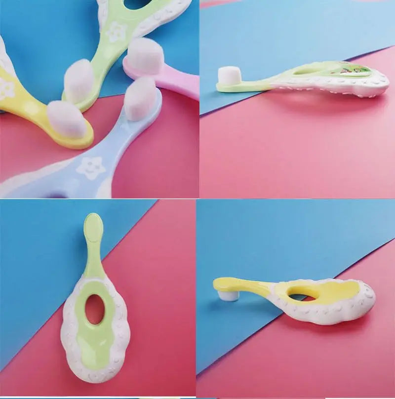 Baby & Toddler Toothbrush for 0-3 Years Old, Extra Soft 10000 Floss Bristles for Baby Gum Care