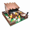 Farm Building Blocks Playset – Mini Animal Brick Set with 16x16 Baseplate (4.9 in / 12.5 cm) – Compatible with Classic Bricks