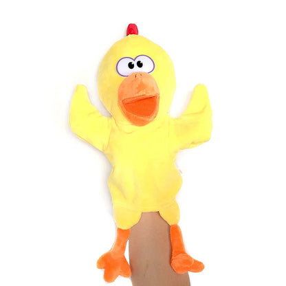 Stuffed Plush Hand and Finger Puppets, Lion Elephant Bunny Monkey Educational Toy for Kids