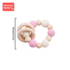 1pc Baby Wooden Teether - Crochet Giraffe Rattle Toy, BPA-Free Wood Rodent Rattle | Baby Mobile Gym Educational Toy