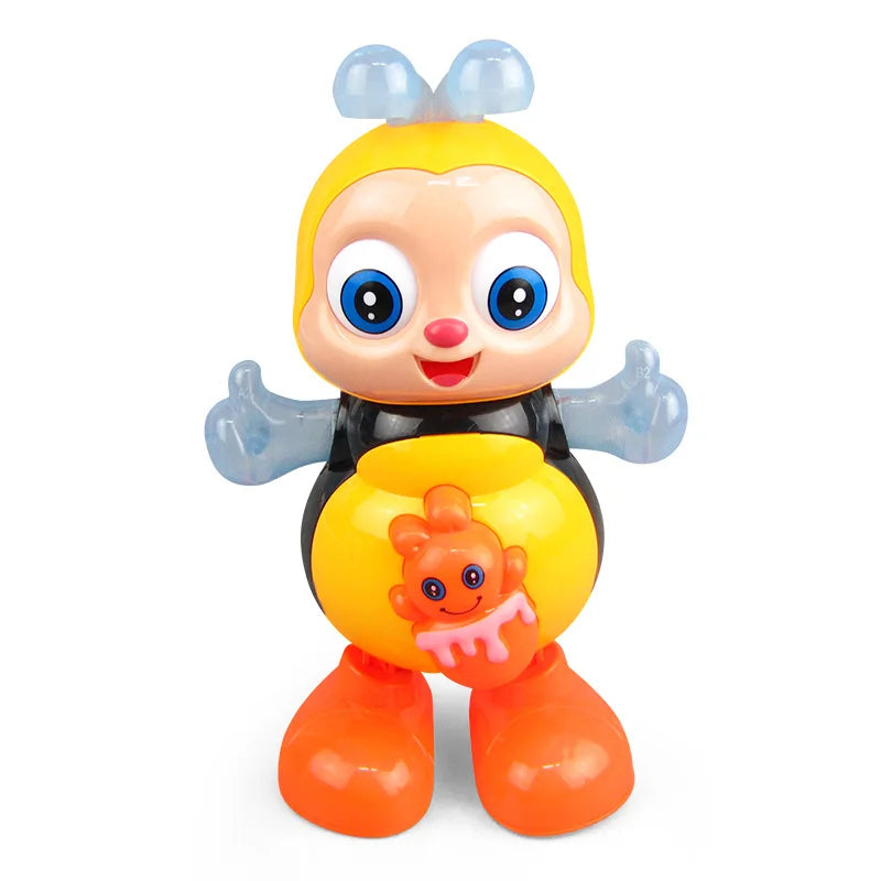 Vocal Cartoon Bee Electric Toy with Sound, Flashing Lights, Singing, and Dancing, Electronic Pet Music Toy Gift for Boys and Girls