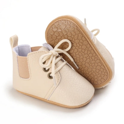 New Baby Shoes Retro Leather Boy Girl Multicolor Toddler Rubber Sole Anti-Slip First Walkers Infant Moccasins