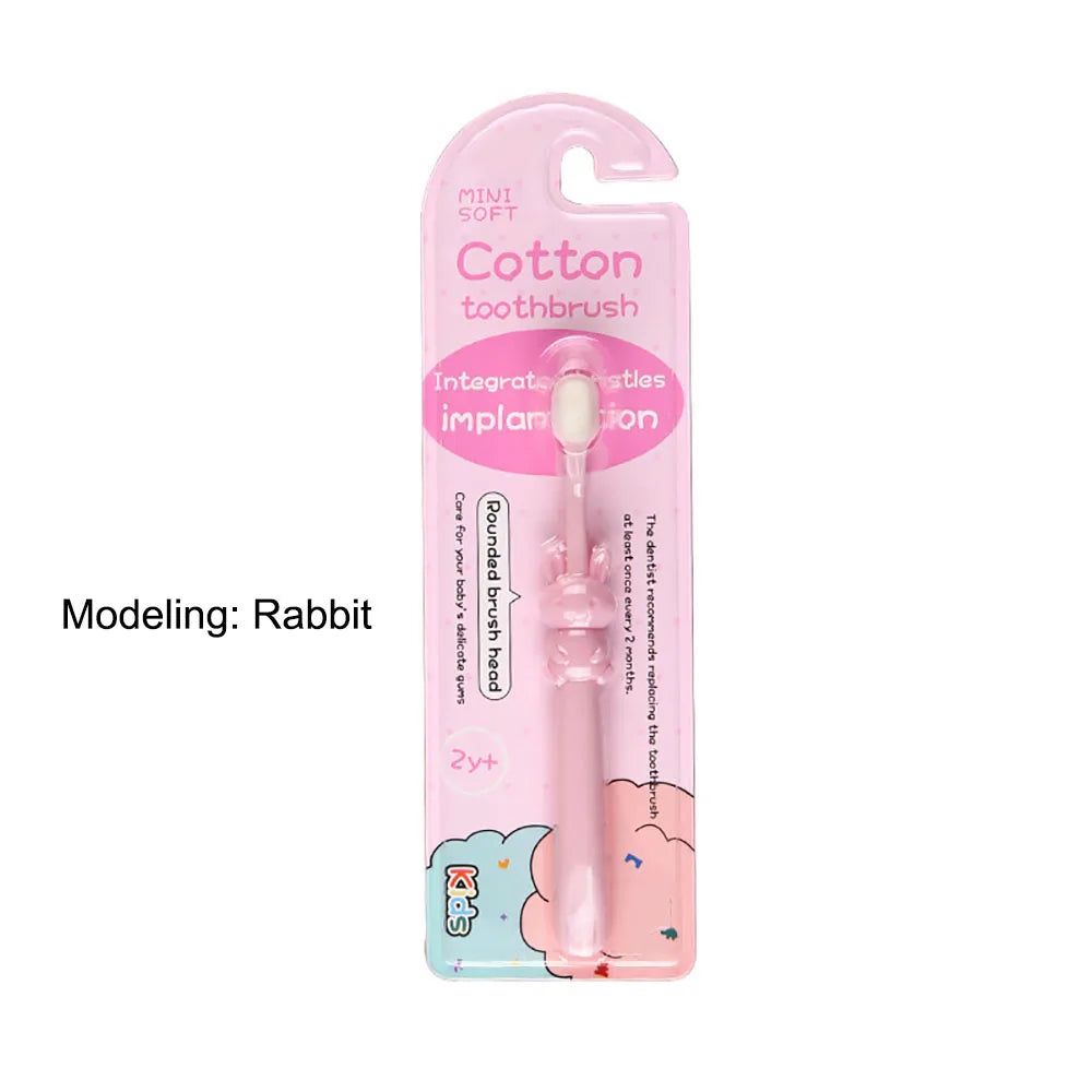 Toothbrush for Kids Colorful Lovely Cartoon Modeling, Soft Bristles Children’s Toothbrush with Cartoon Handle, Tongue Scraper Coating