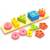 Wooden Montessori Animal Puzzles for Toddlers - Colorful 3D Cartoon Early Learning Educational Toy