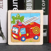 Kids Wooden 3D Tangram Puzzle 11 x 11 cm (4.3 x 4.3 in) Cartoon Animal Traffic Educational Jigsaw Toy