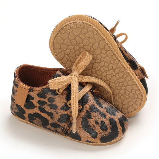 New Baby Shoes Retro Leather Boy Girl Multicolor Toddler Rubber Sole Anti-Slip First Walkers Infant Moccasins