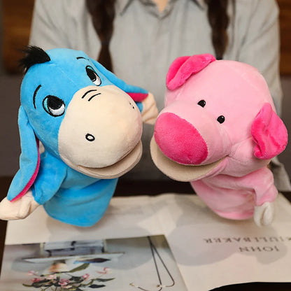 Plush Animal Hand Puppets, Dinosaur Lion Giraffe Tiger Rabbit Dog Duck Frog Gift Toy