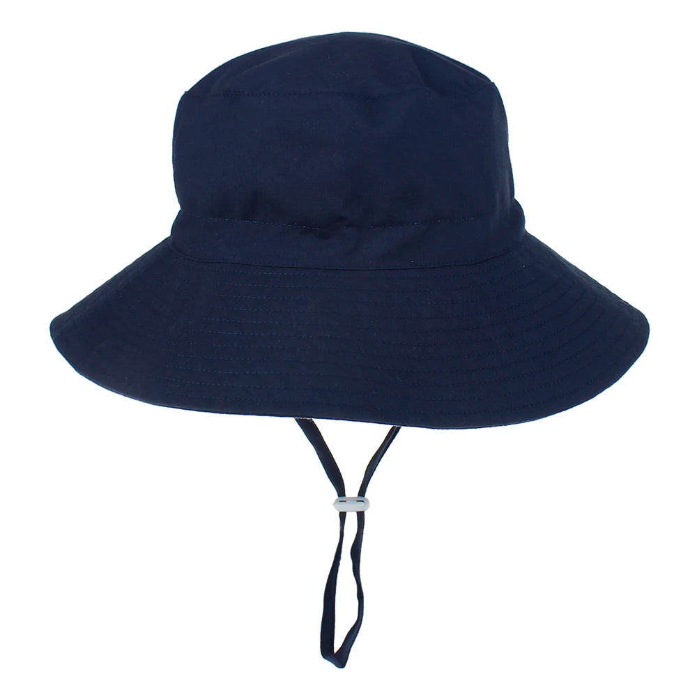 Kids UPF50+ Bucket Sun Hat with Adjustable Chin Strap — Baby & Toddler Beach Hat, 46–54 cm (18.1–21.3 in) for Ages 0–8, Unisex