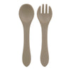 BPA-Free Soft Silicone Baby Spoon Set - Auxiliary Food Utensils for Toddler, Bendable Fork & Training Spoon, Children’s Tableware