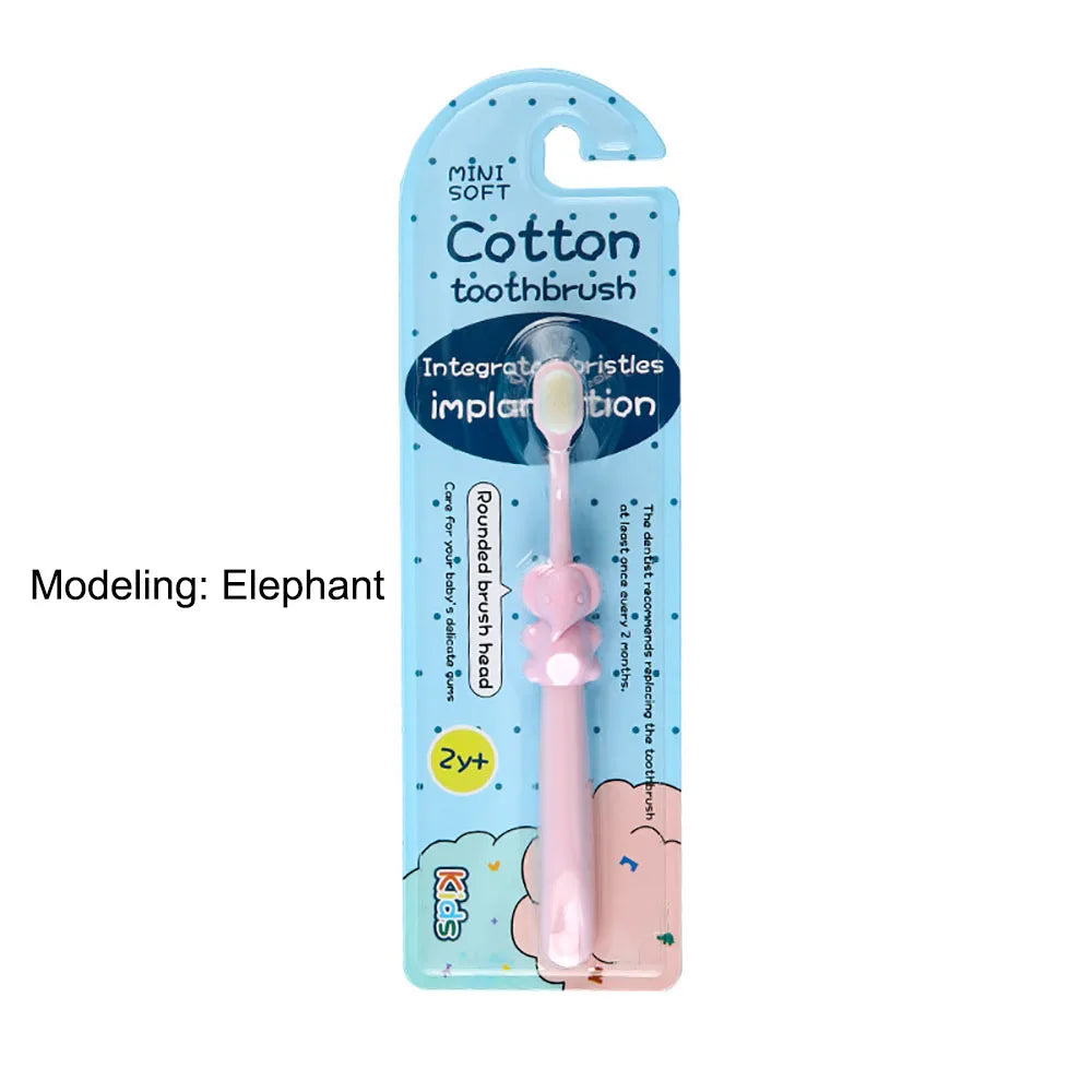 Toothbrush for Kids Colorful Lovely Cartoon Modeling, Soft Bristles Children’s Toothbrush with Cartoon Handle, Tongue Scraper Coating