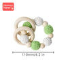 1pc Baby Wooden Teether - Crochet Giraffe Rattle Toy, BPA-Free Wood Rodent Rattle | Baby Mobile Gym Educational Toy
