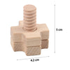Beech Baby Screw Nut Wooden Building Blocks – Early Education Geometry Shape Matching Toy, Fine Motor Skill Development for Toddlers