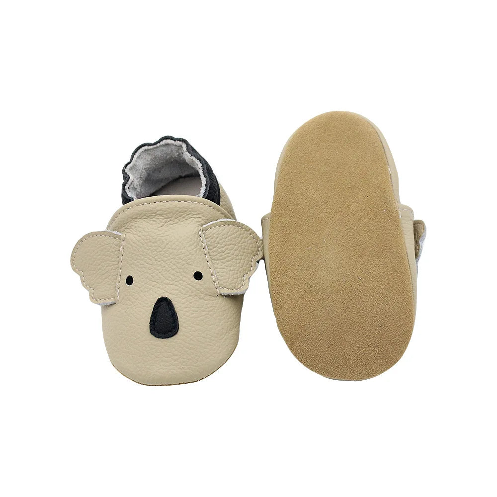Baby Leather Casual Crib Shoes – First Steps Educational Walkers for Toddler Boys & Girls, Animal Sneakers for Newborns