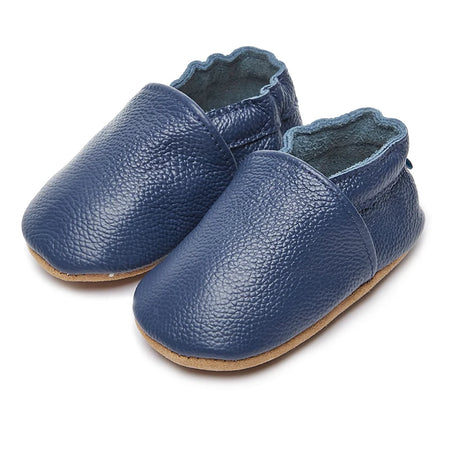 Genuine Leather Soft Unisex Baby Shoes – Slip-On Moccasins in Various Colors for Infants