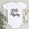 “I Love You Mom” – Aesthetic Newborn Baby Bodysuit, Soft & Comfy Toddler Jumpsuit for Boys & Girls, Casual Home Outfit