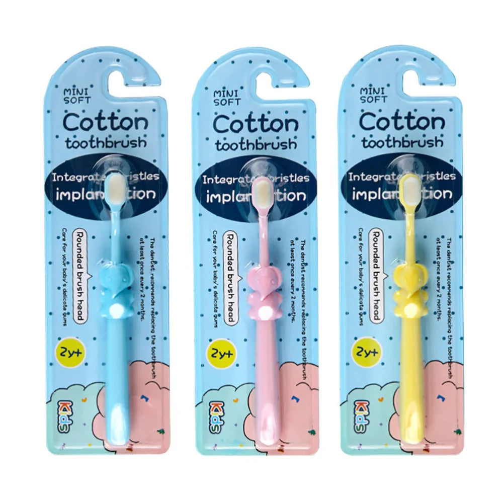 Toothbrush for Kids Colorful Lovely Cartoon Modeling, Soft Bristles Children’s Toothbrush with Cartoon Handle, Tongue Scraper Coating