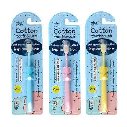 Toothbrush for Kids Colorful Lovely Cartoon Modeling, Soft Bristles Children’s Toothbrush with Cartoon Handle, Tongue Scraper Coating