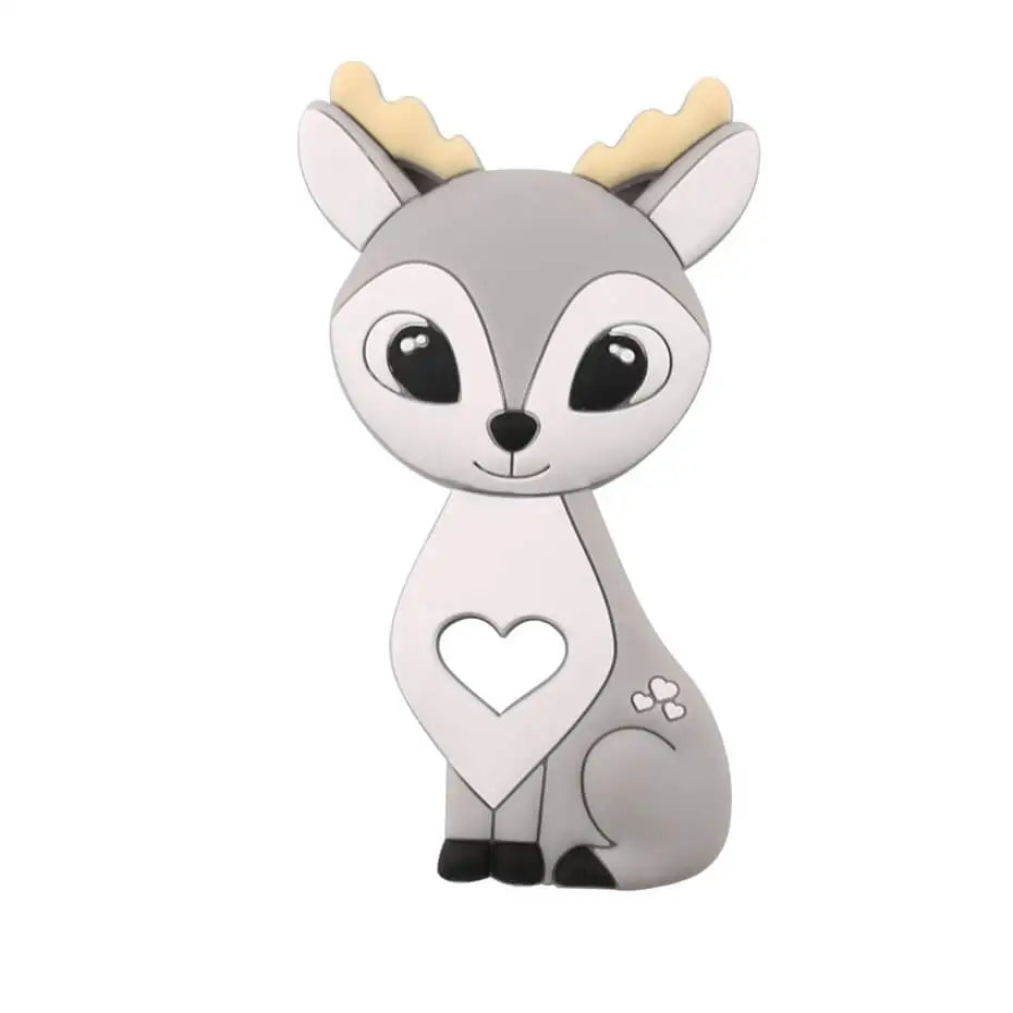 Cartoon Animal BPA-Free Silicone Teether - Food-Grade Silicone Teething Toy for Kids | DIY Teething & Christmas Gift Decor