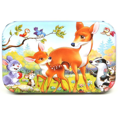 60 Pieces Wooden Jigsaw Puzzle – Cartoon Vehicle and Animal Educational Toy for Kids