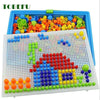 296 Pieces Grain Mushroom Nail Beads 3D Puzzle Set – Educational Jigsaw Toy for Kids