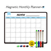 A3 Magnetic Weekly & Monthly Planner Whiteboard - Flexible Fridge Message & Drawing Board (11.7 x 16.5 in / 29.7 x 42 cm)