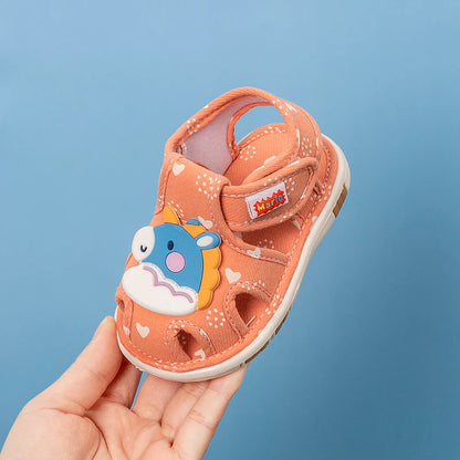 Baby Shoes with Sound Cute Bibi Toddler Shoes Kids Cartoons Boys Sandals Girls Bunny Infantil Slippers