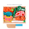 Wooden Pretend Play Kitchen Cutting Fruit and Vegetable Set – Montessori Educational Toy for Kids