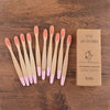 Children's Bamboo Toothbrushes, 10Pcs Soft Bristles, Eco-Friendly Biodegradable Wooden Handle, Teeth Whitening Brush