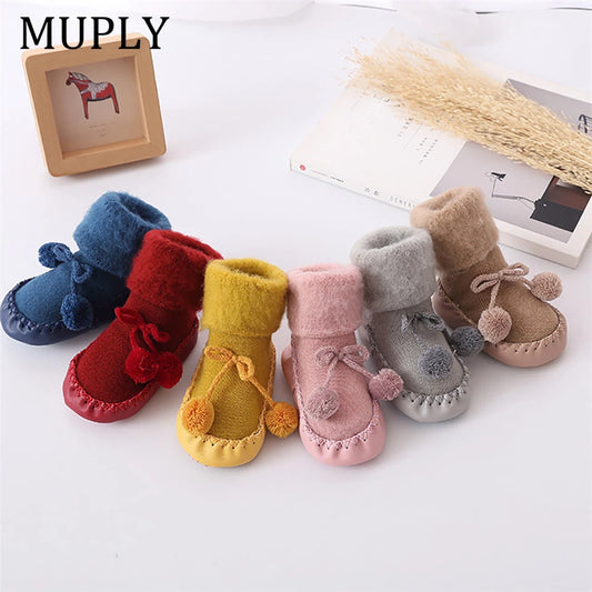 Winter Baby Socks - Girl & Boy Chaussette Infant Cotton Leg Warmers | Anti-Slip Baby Step Floor Socks for Children