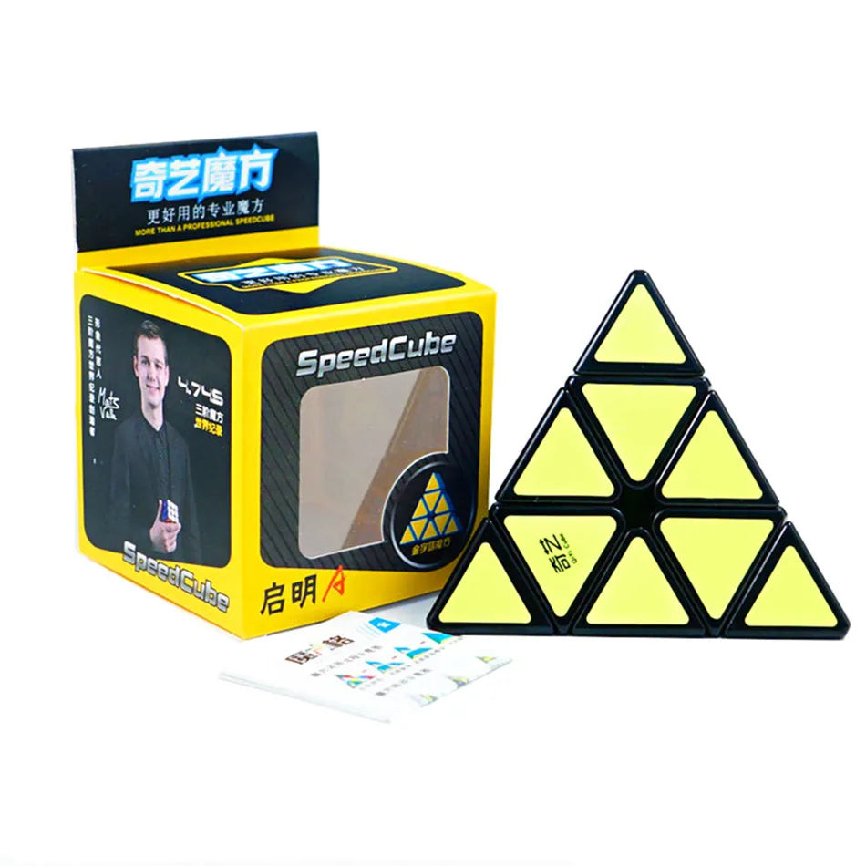 QIYI Speed Magic Cube 3x3x3, 4x4x4, 5x5x5 Puzzle with Black Stickers, Educational Learning Cubo Magico Toy for Kids