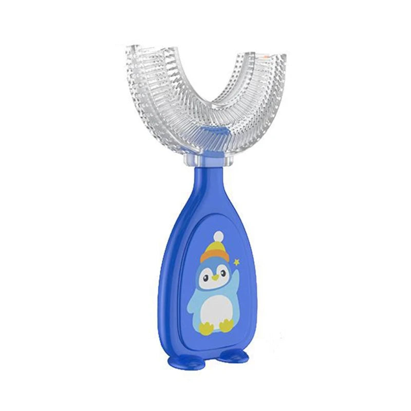 Children U-Shape Toothbrush - Soft Silicone Training Teethbrush for 2-12 Years Kids Oral Care