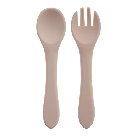 Feeding Wooden Handle Silicone Spoon for Baby – Training Utensils for Solid Foods – Kids' Manipulative Ability Development – Safe and Durable Children's Tableware