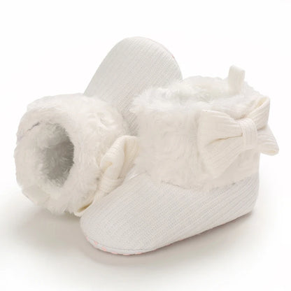 0–18M Winter Baby Snow Boots – Plush Fleece Warm Ankle Boots for Newborn Boys & Girls
