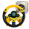 Electronic Simulation Steering Wheel with Light and Sound Early Education Puzzle Co-Pilot Sports Car Toy Boy Gift