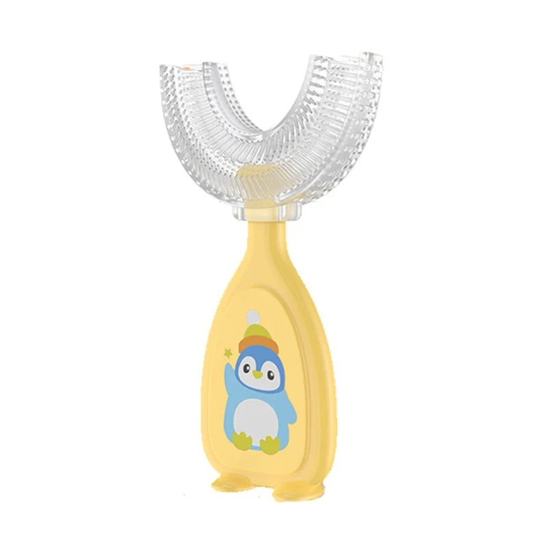 Children U-Shape Toothbrush - Soft Silicone Training Teethbrush for 2-12 Years Kids Oral Care