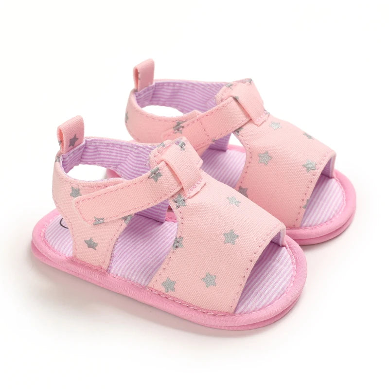 Summer Newborn Infant Baby Girls Princess First Walker Shoes – Soft Sole Sandals & Beach Slippers
