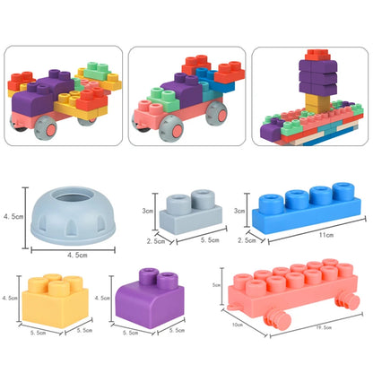 Baby Soft Plastic 3D Building Blocks – Large Rubber Particle Bricks, Early Education Toy for Toddlers, Gift for Babies