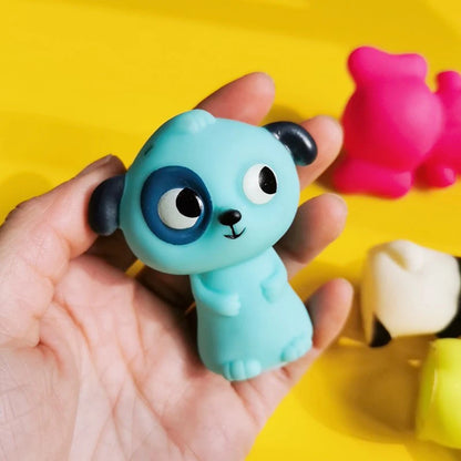 5PCS Kids Animal Finger Puppet Set, Lion Elephant Bear Mini Hand Puppets Educational Toy
