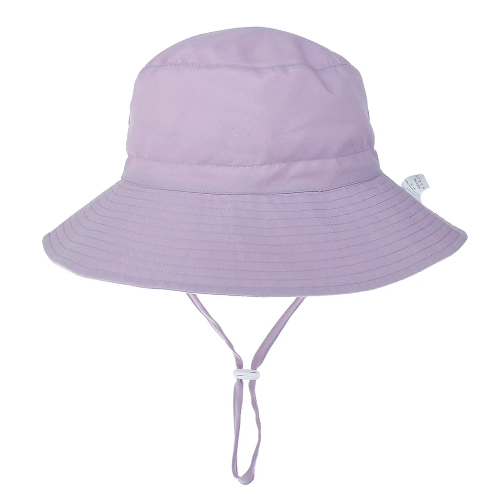 Kids UPF50+ Bucket Sun Hat with Adjustable Chin Strap — Baby & Toddler Beach Hat, 46–54 cm (18.1–21.3 in) for Ages 0–8, Unisex