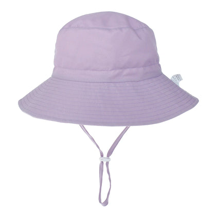 Kids UPF50+ Bucket Sun Hat with Adjustable Chin Strap — Baby & Toddler Beach Hat, 46–54 cm (18.1–21.3 in) for Ages 0–8, Unisex