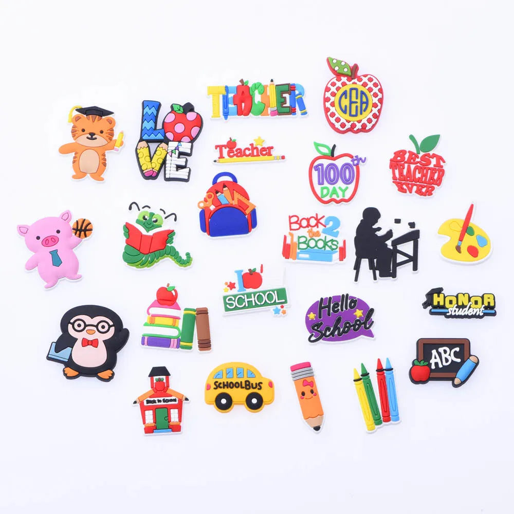 1-Piece Cute Cartoon Animal Shoe Charm for Kids — School Teacher Shoe Decoration Gift