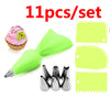 Disposable Pastry Bags with Icing Nozzles - Pastry Tips Set (Small, Medium, Large)