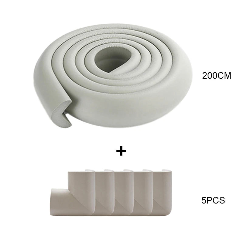 2M Soft Baby Safety Desk Table Edge Guard Strip Security L-Shaped Kids Protection Bumper Edge Angle Home Anti-Collision Strip