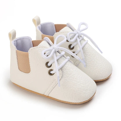 New Baby Shoes Retro Leather Boy Girl Multicolor Toddler Rubber Sole Anti-Slip First Walkers Infant Moccasins