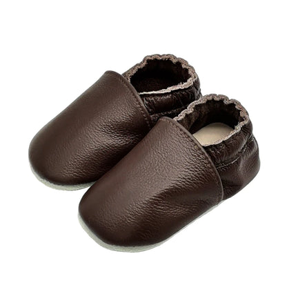 Genuine Leather Soft Unisex Baby Shoes – Slip-On Moccasins in Various Colors for Infants